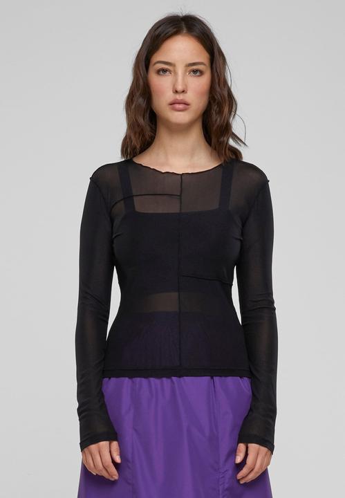 Produktbild Urban Classics Ladies Exposed Seam Mesh Longsleeve (L)