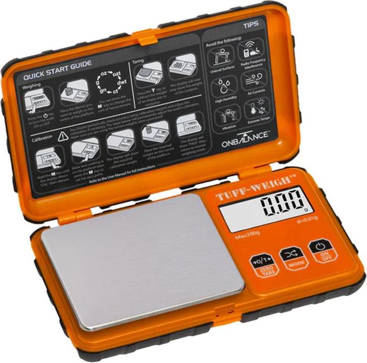Actual product image OnBalance On Balance Tuff Wiegh Pocket Scale 200 x 0.01g Orange