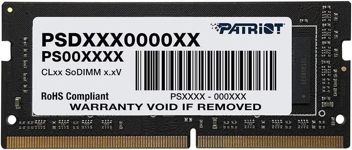 Actual product image Patriot SO-DIMM DDR4 16GB 3200MHz Bulk Rank1 2Gx8 (3200 MHz, DDR4-RAM, SO-DIMM)
