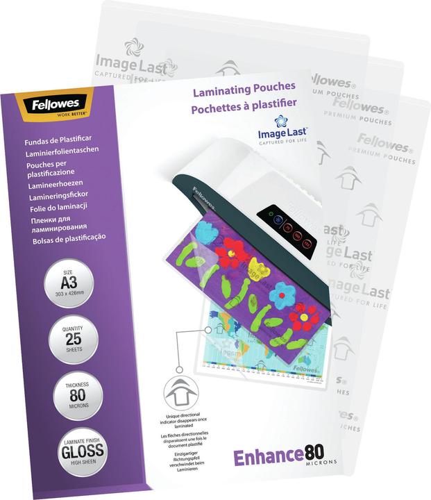 Actual product image Fellowes Enhance 80 (A3, 25 Piece, 80 µm)