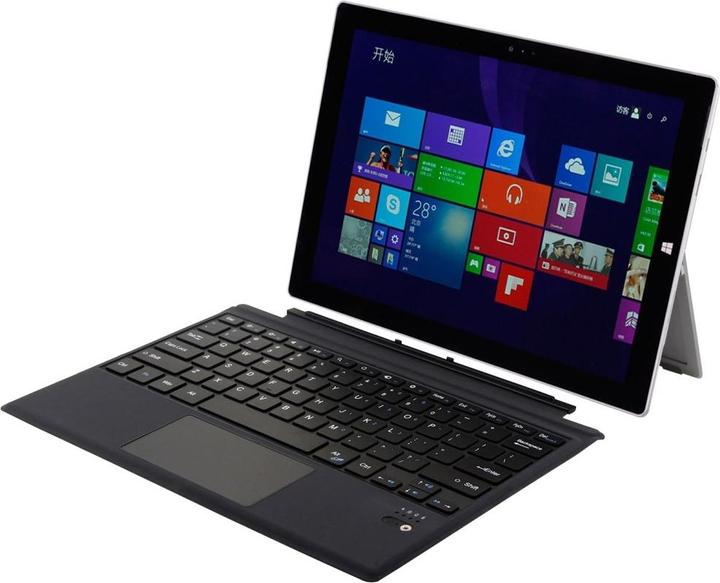 Produktbild Apfelkiste Magnetische Bluetooth Tastatur für Microsoft Surface Pro 7 / 6 / 5 / 4 / 3 - Schwarz (Eng. Int., Kabelgebunden)