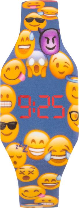 Immagine prodotto Kiddus Orologio digitale a LED Smileys blu (Orologio digitale, 32 mm)