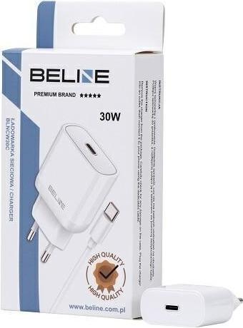 Actual product image Beline Ład. siec. 1x USB-C 30W + cable USB-C biała /white PD 3.0 BLNCW30C (30 W)