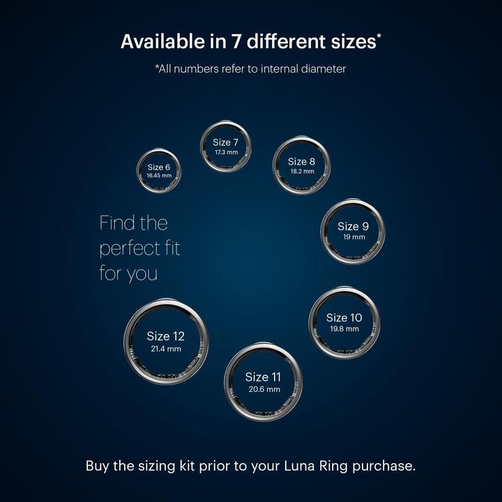 Produktbild Luna Ring Smart Ring Sizing Kit Grösse 6 - 12