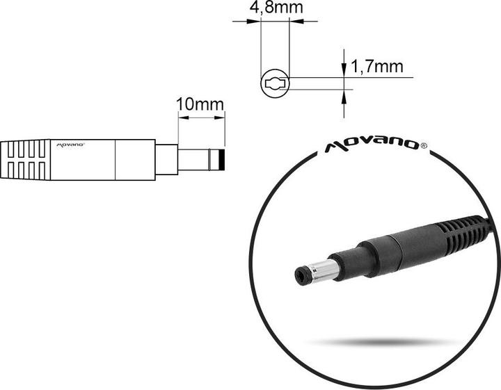Actual product image Mitsu * Pow. Sup. HP 19.5 V 3.33A ZM / HP195333 (90 W)