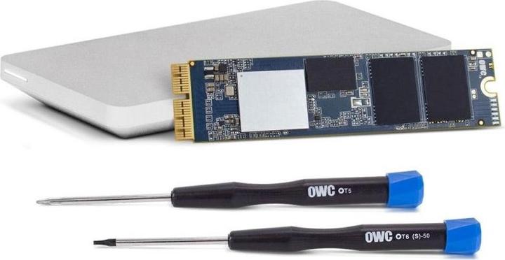 Image du produit OWC Aura Pro X2 Gen4 1 TB (PCIe 4.0 x4, NVMe 1.4, lame personnalisée, kit de mise à niveau inclus) (1000 Go, M.2 2280)