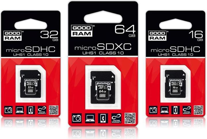 Actual product image Goodram 128GB Micro SDXC (128 GB, microSDXC, U1, UHS-I)
