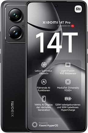 Produktbild Xiaomi 14T Pro (1000 GB, Titan Black, 6.67", Dual SIM, 50 Mpx, 5G)