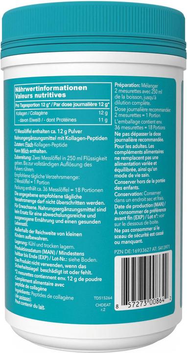 Nährwerte und Zutaten Vital Proteins Marine Collagen (1 Stück, Pulver, 221 g)