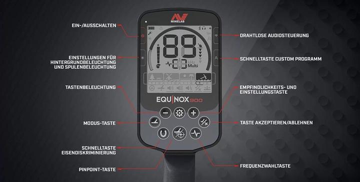 Actual product image Minelab EQUINOX 900 Metaaldetector specialist.