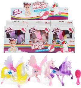Immagine prodotto Toi-Toys Cavallo da sogno Unicorno Play Figure Pegaso con spazzola