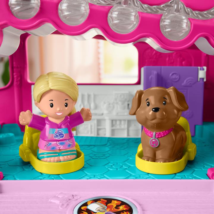 Productafbeelding Fisher-Price Little People Barbie Little Dreamcamper speelset met licht en geluid, 2 figuren (85)