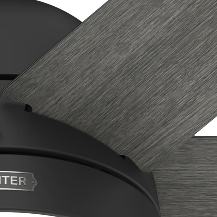 Actual product image Hunter Fans DC Deckenventilator Arete Schwarz mit Licht & Fernbedienung (42.70 dB)