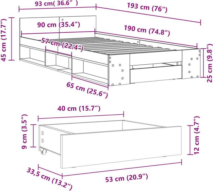 Produktbild VidaXL Keran (90 x 190 cm)