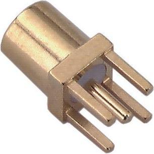 Actual product image Huber & Suhner HF-Steckverbinder, MMCX, Messing, Buchse, Gerade, 50Ohm, Radiale Leitungen