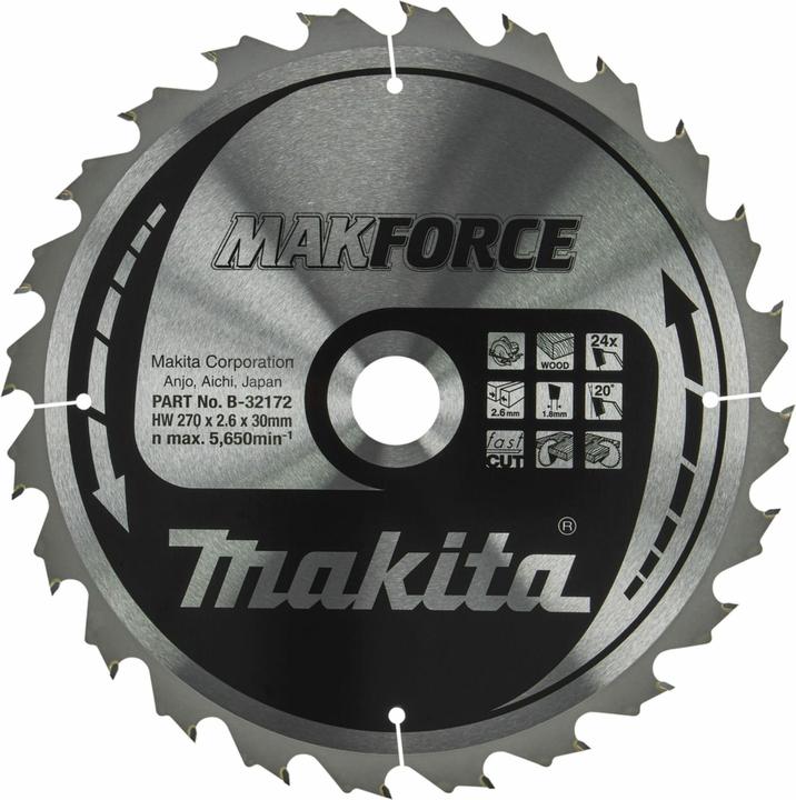 Makita MAKFORCE Kreissägeblatt Ø 270x30x24Z