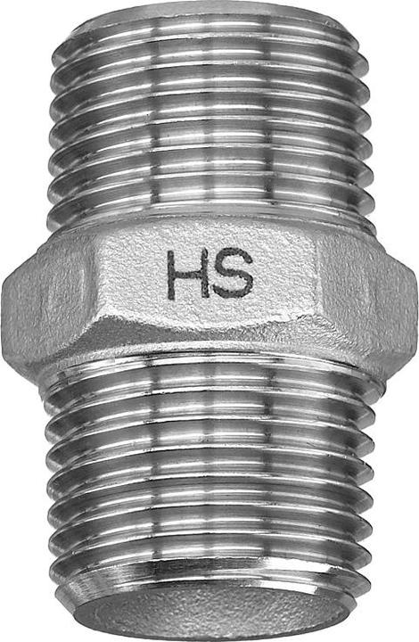 Hermann schmidt HS Edelstahl-Doppelnippel 280 AG/AG, 1 (Doppelnippel)