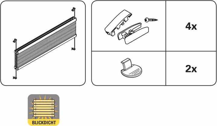 Actual product image Wohnidee Kollektion Pleated blind with 2 operating rails (100 x 130 cm)