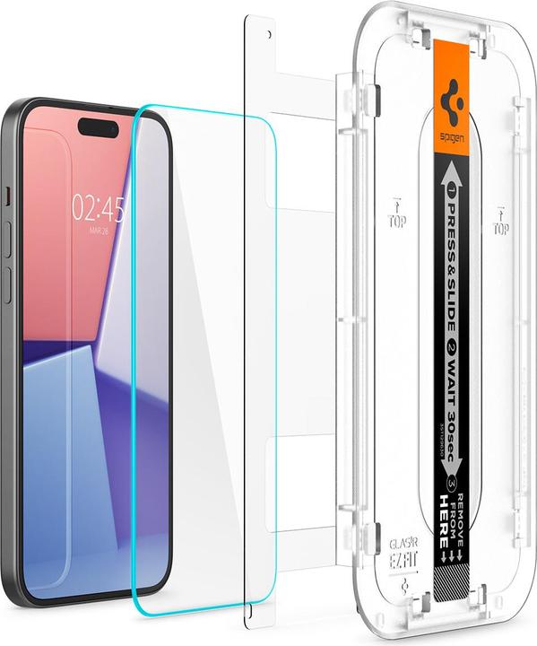 Image du produit Spigen Glas.TR EZ Fit (2 pièce(s), Apple iPhone 15)
