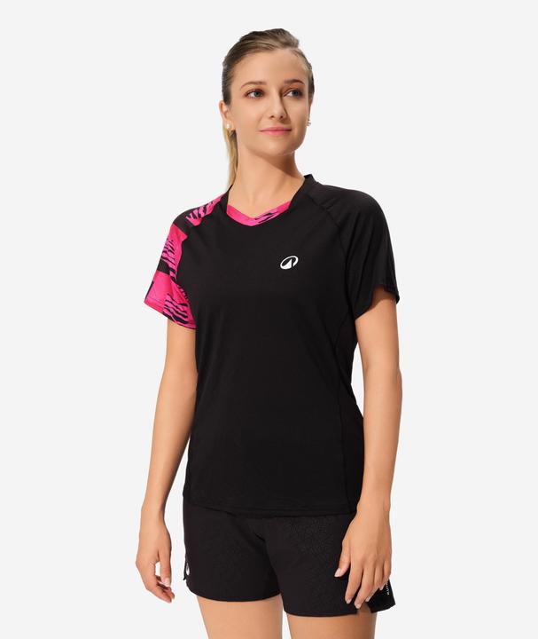 Produktbild Perfly Damen Badminton T-Shirt - 560 schwarz/neon (XS)