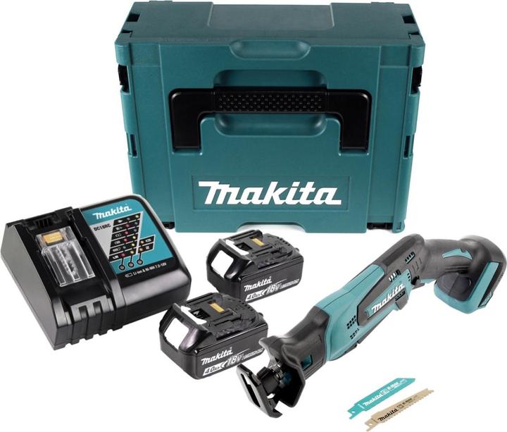 Actual product image Makita DJR 183 RMJ Cordless Reciprocating Saw 18 V + 2x Batteries 4.0 Ah + 1x Charger + Makpac