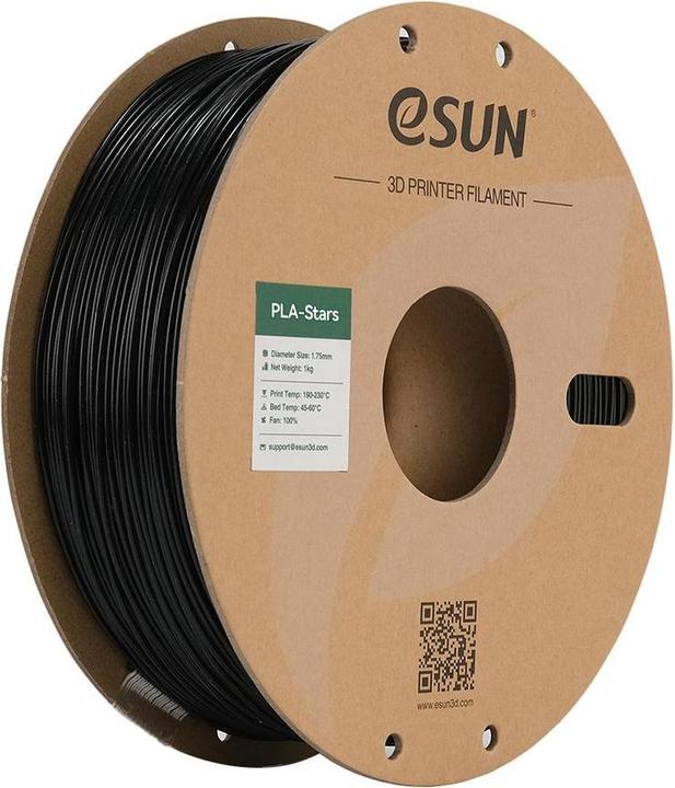 Produktbild eSUN Galaxy Black 1 kg (PLA, 1.75 mm, 1000 g, Schwarz)