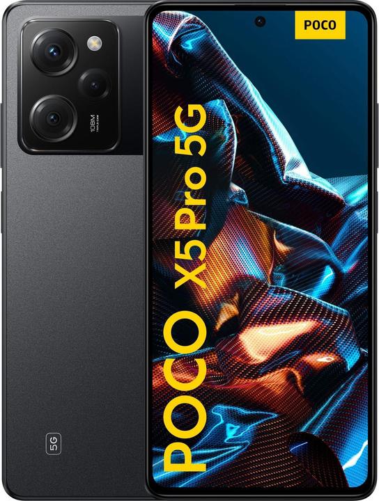 Xiaomi Poco X5 Pro (128 GB, Nero, 6.67", Doppia SIM, 108 Mpx, 5G)