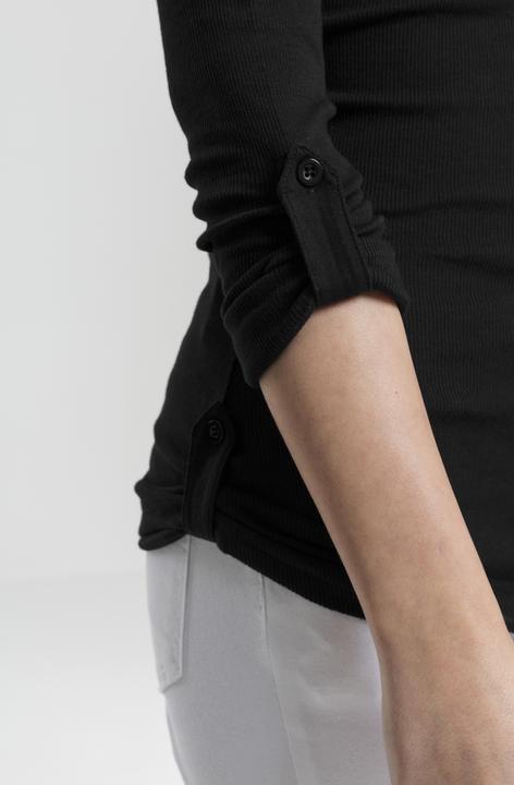 Immagine prodotto Urban Classics Tee lunga da donna con tasca a coste e risvolto (XS)