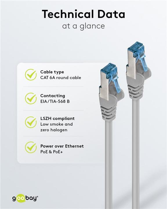 Actual product image Goobay Network cable (S/FTP, CAT6a, 10 m)