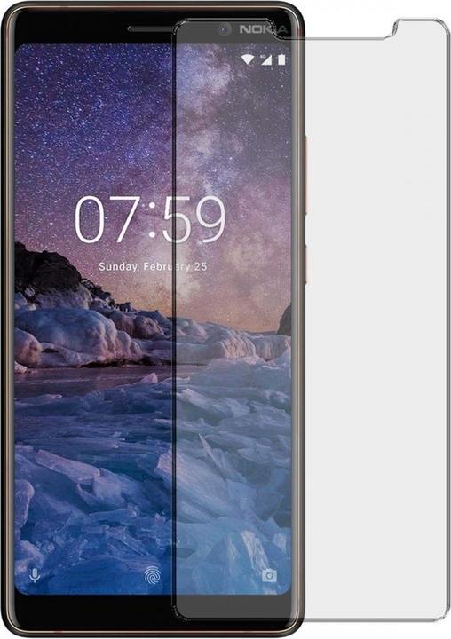 Productafbeelding Screenguard Nokia 7 Plus Beschermend Glas/Folie Hoesje Vriendelijk Ontwerp (1 Stuk, Nokia 7 Plus)