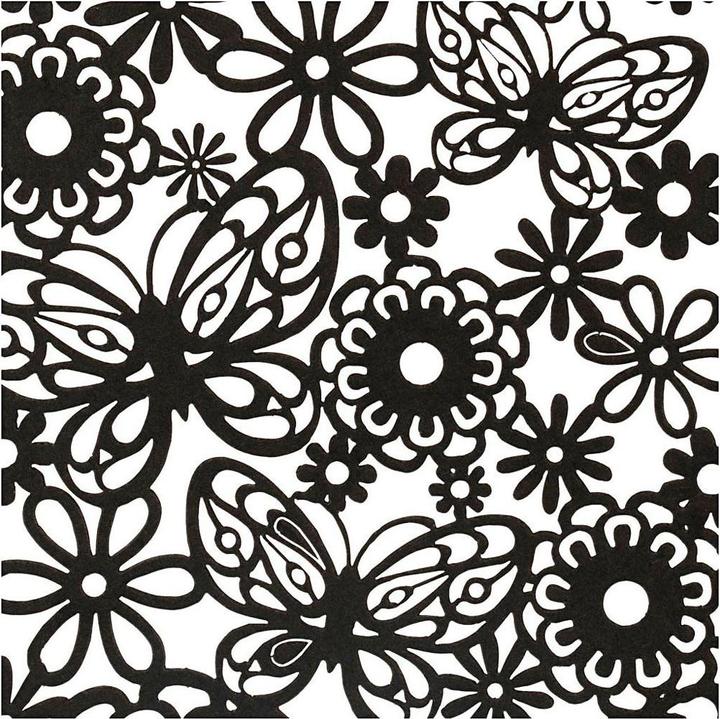 Actual product image Creativ Company Black patterned cardboard, 10 pcs. (200 g/m², 10 x)