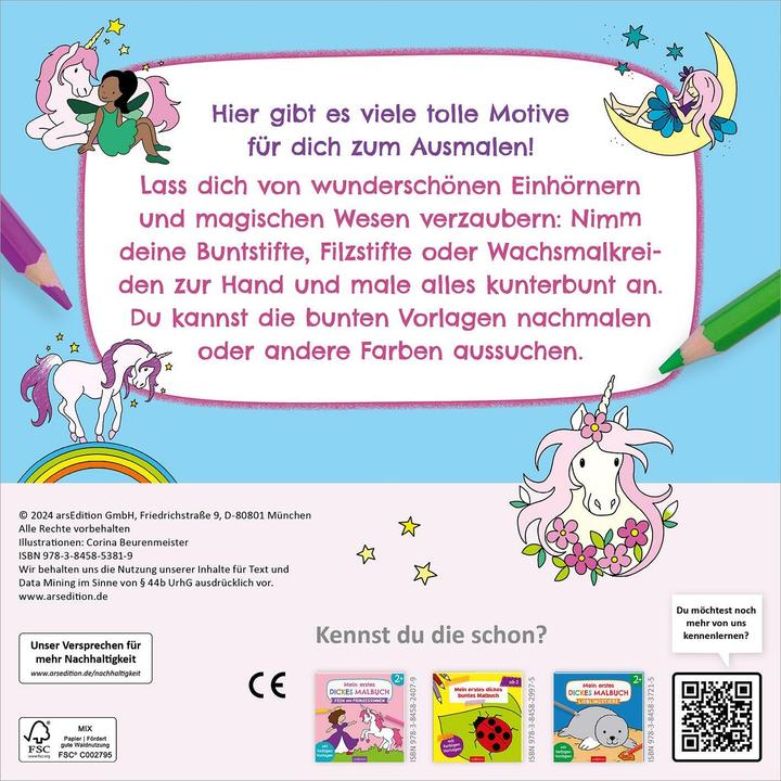 Image du produit Mon premier livre de coloriage épais dès 2 ans - Licornes