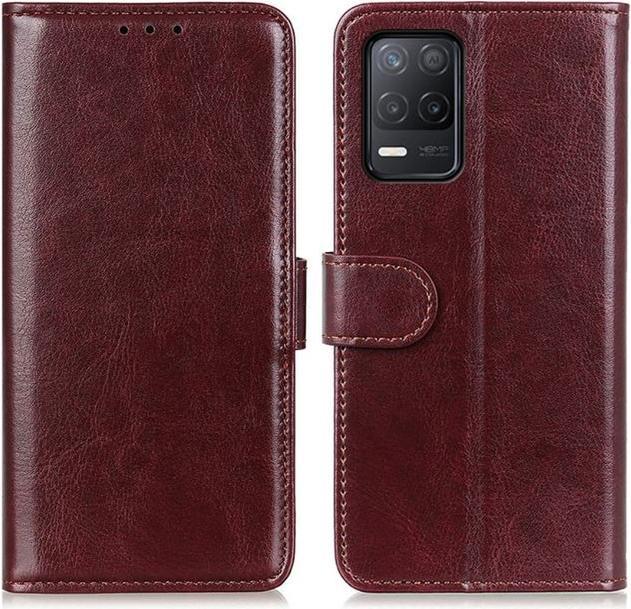 Actual product image MU Classic Crazy Horse Leather Bookcover Series (Realme 8 5G)