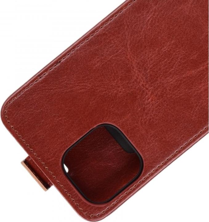 Produktbild Screenguard iPhone 12 Pro Max Leder Hülle Ledertasche aufklappbar unten (Apple iPhone 12 Pro Max)