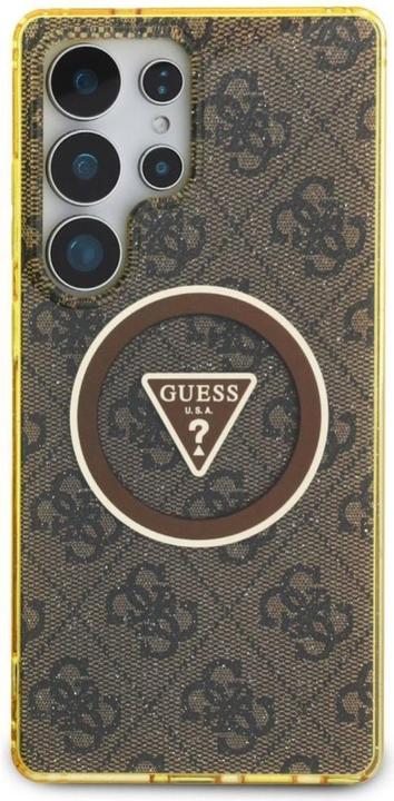 Actual product image Guess Etui 4G Glitter Triangle Buttons MagSafe do Samsung Galaxy S25 Ultra brÄ zowy (Samsung Galaxy S25 Ultra)