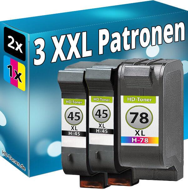 Actual product image Druckfuxx REFILL Set HP45+78 DeskJet 980cxi 1280 960c 970cse 990 cse cxi OfficeJ