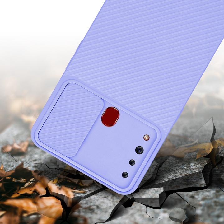 Productafbeelding Cadorabo Hoesje voor Samsung Galaxy A20s in TPU met camerabescherming LM009 Style (Samsung Galaxy A20)