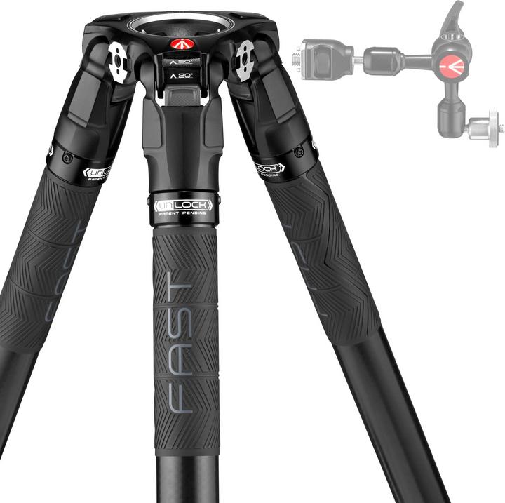 Produktbild Manfrotto 504X & CF Fast Sing Leg Tripod (Carbon)
