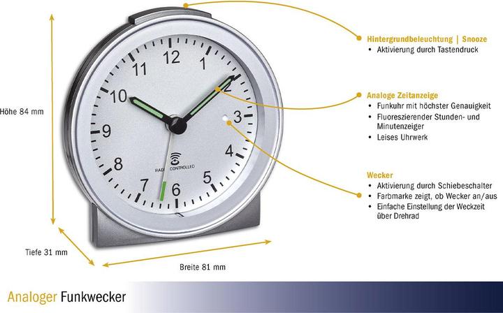 Actual product image TFA Radio controlled alarm clock