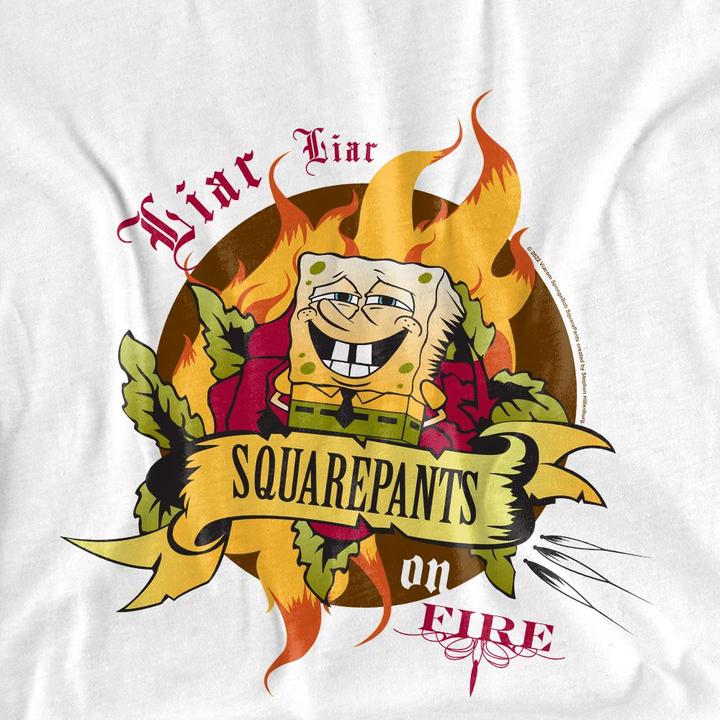 Immagine prodotto Spongebob Squarepants Liar Liar Pants On Fire Maglietta Uomo (L)