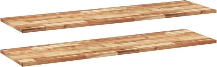 Produktbild VidaXL Schweberegal Regalbrett Wandregal 2 Stk. Massivholz Akazie Ölbehandelt (120 x 40 x 2 cm)