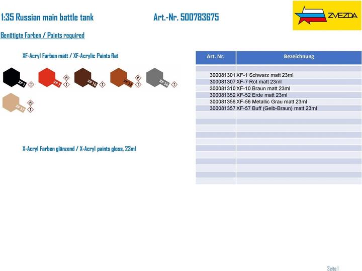 Produktbild 1:35 Russian main battle tank