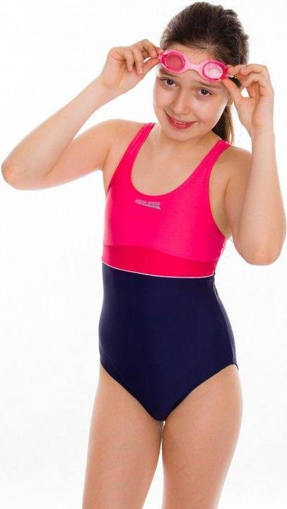 Image du produit Speed Marineblauer rosa Junior-Badeanzug (164)