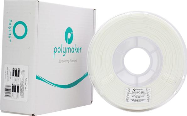 Image du produit Polymaker PolyLite ABS - Blanc - 1.75mm (ABS, 1.75 mm, 1000 g, Blanc)
