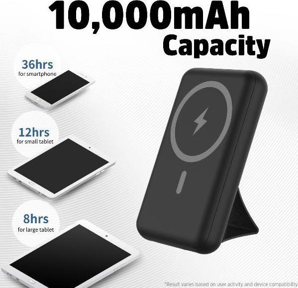 Produktbild Energizer Wireless Power Bank 10000mAh USB-C 20W Ausgänge Schnelllade-Akkupack, USB-A 22,5W Sma (10000 mAh, 22.50 W, 38.50 Wh)