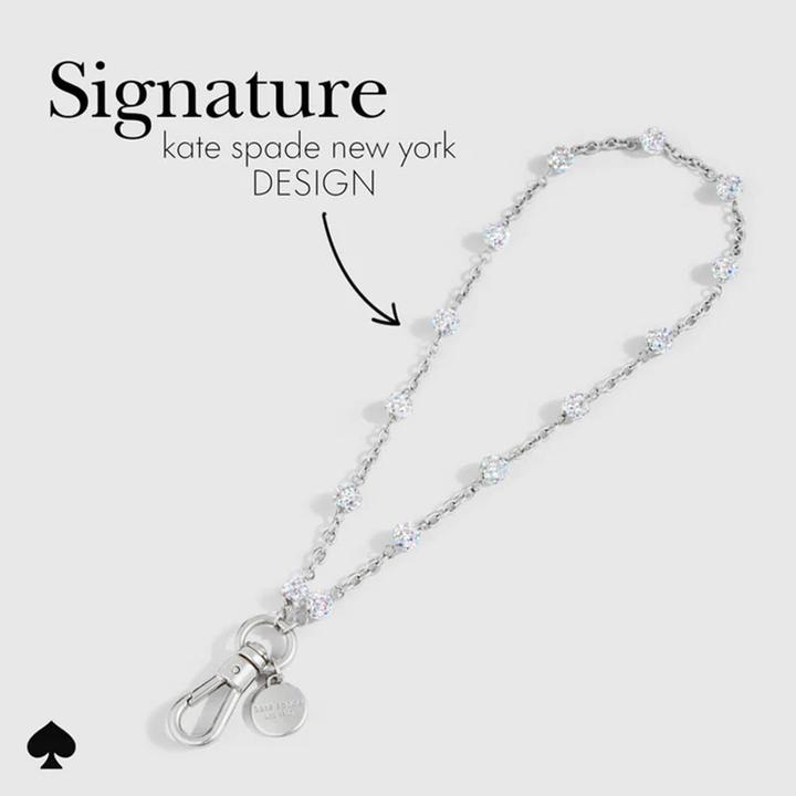 Immagine prodotto Kate Spade Universal Phone Charm Wristlet – Universelles Telefonband (Dazzle Chain Silver)