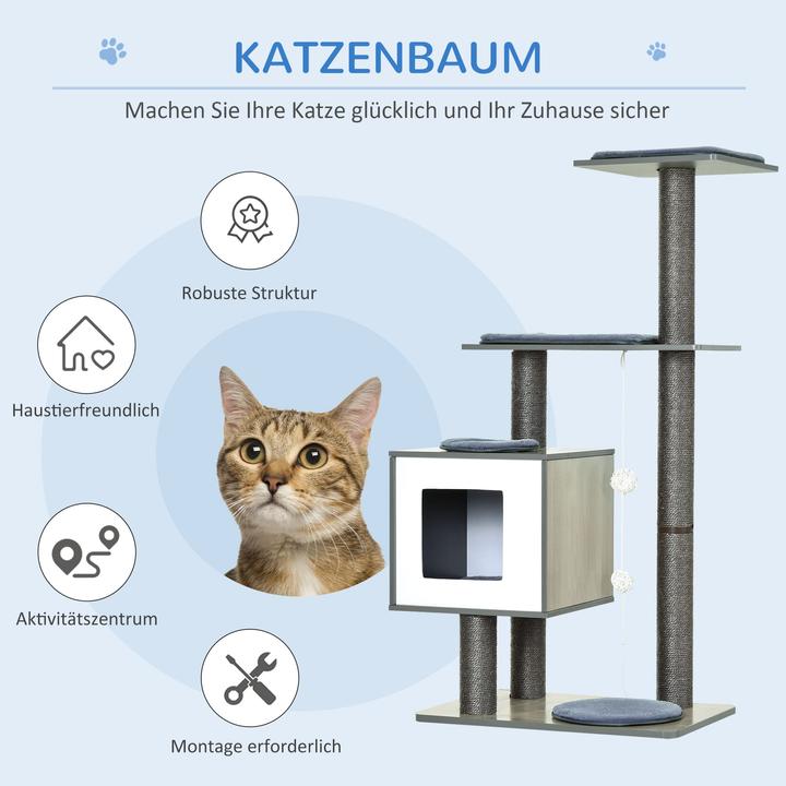 Produktbild Jamb Katzenkratzbaum (120 cm, Weiss, Grau)