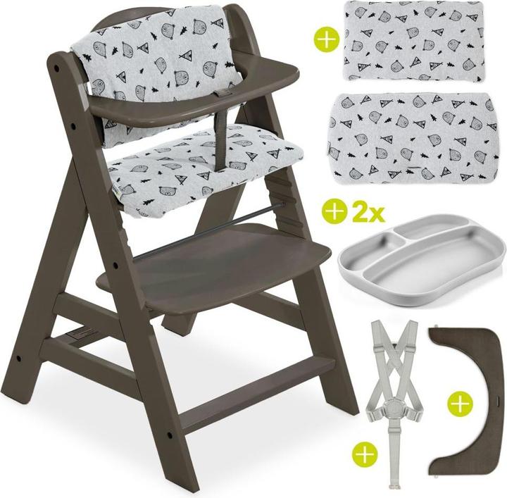 Produktbild Hauck Hochstühle Hochstuhl Alpha Plus Select Charcoal - im Sparset (Hochstuhl)