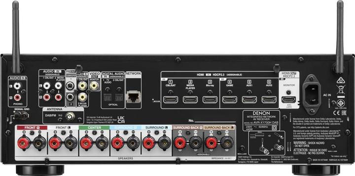 Image du produit Denon AVR-X1700H DAB (7.2 canaux, DAB+, FM, AM, DAB)