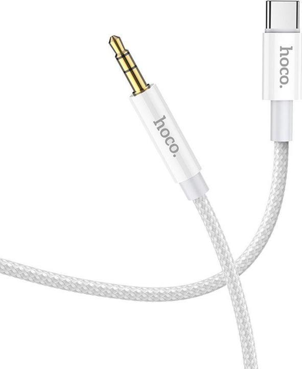 Produktbild Hoco 1M Digitales 3.5mm AUX Audio zu Typ-C Konvertierungskabel Silber (1 m)